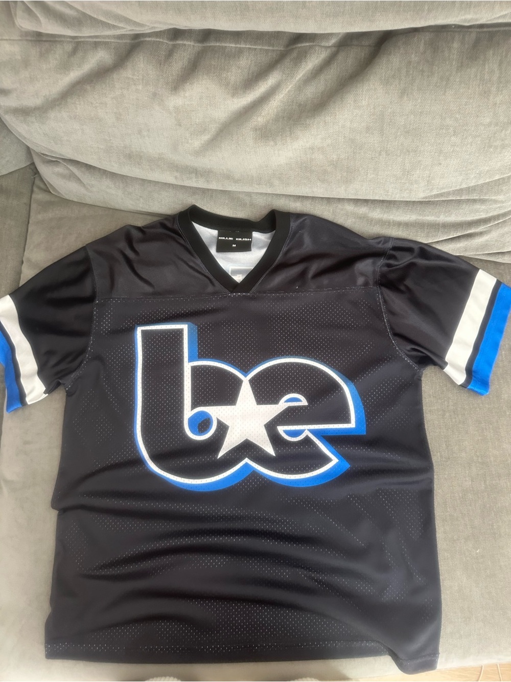 Billie Eilish Black & Blue BE Star Logo Women's Jersey